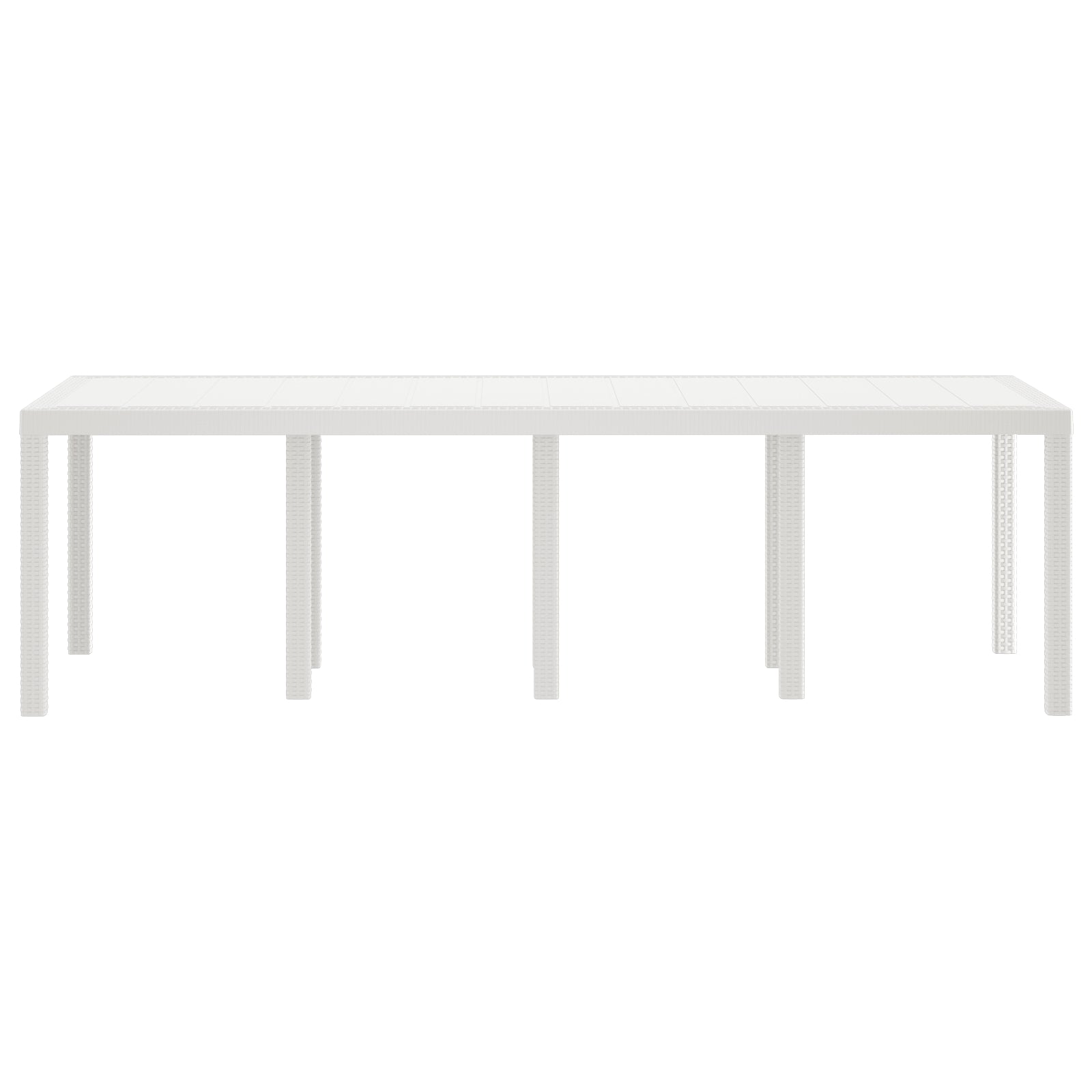 Mesa de Jardim HKH Branca 250x100x73 Cm Polyrattan, Mesa de Jardim HKH Branca 100x100x73 Cm Polyrattan, Mesa de Jardim HKH Branca 150x100x73 Cm Polyrattan - Branco
