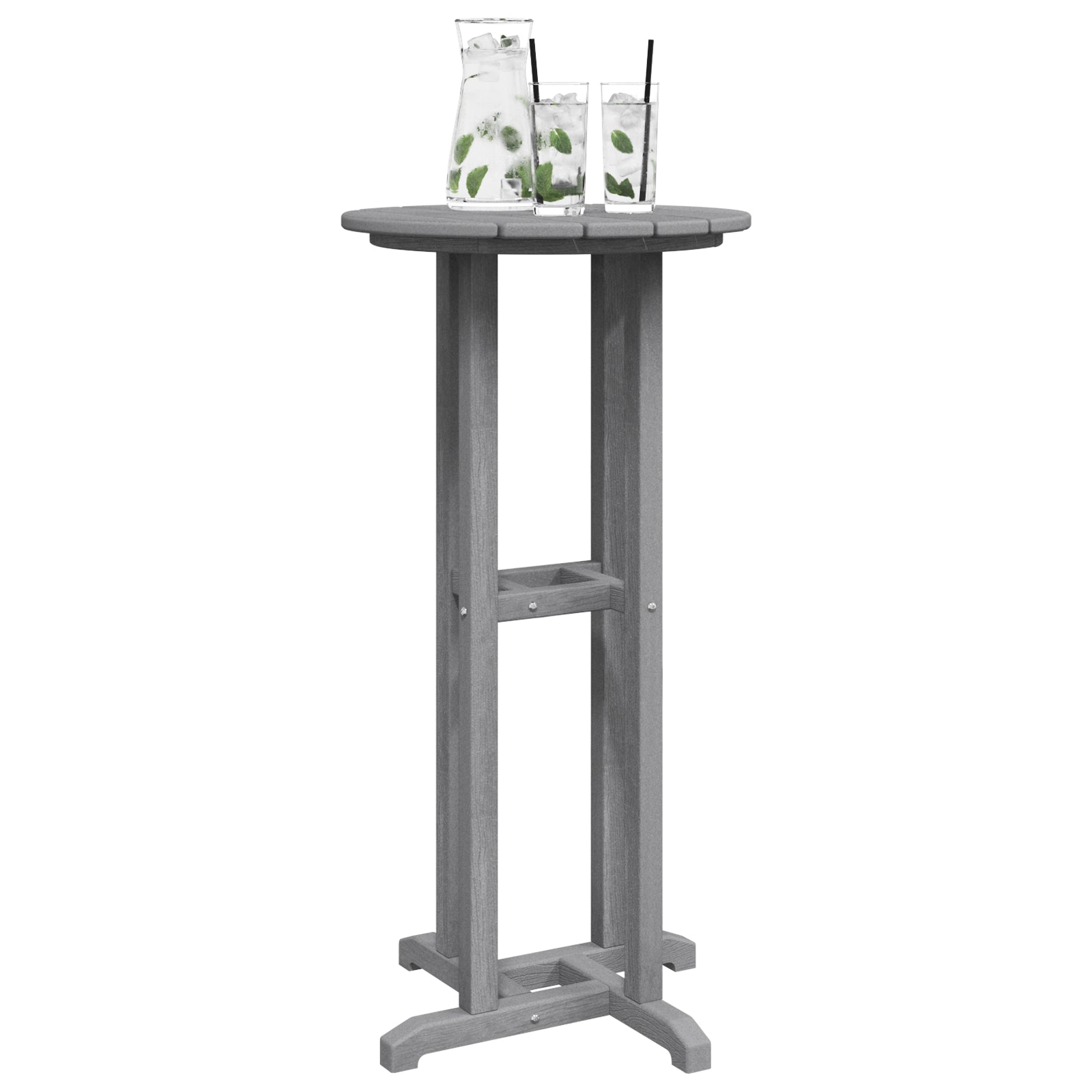 HKH Mesa de Bar 55x55x107 Cm Hdpe - Cinzento-claro