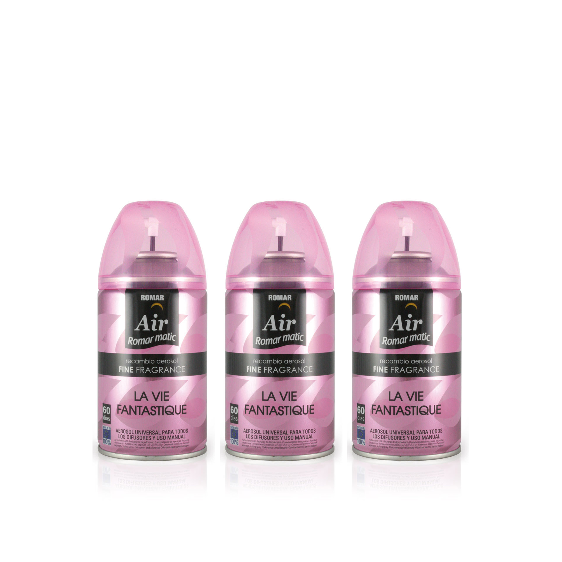 Romar Ambientador Spray Recarga Fine Fragance La Vie Fantastique 250 ml - Pack 3 x 250 ml