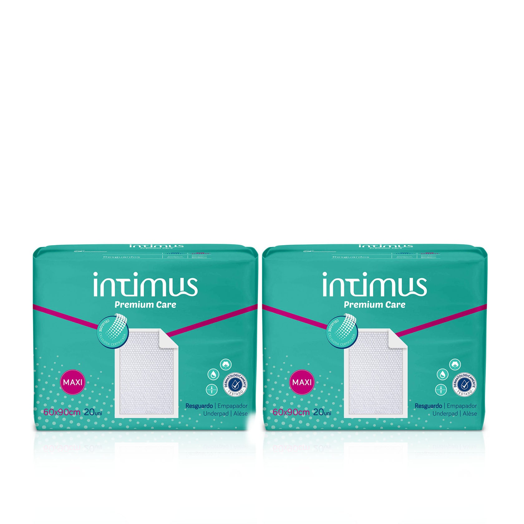 Intimus Resguardos Protectores Premium Care Maxi 60 x 90 cm 20 un - Pack 2 x 20 un