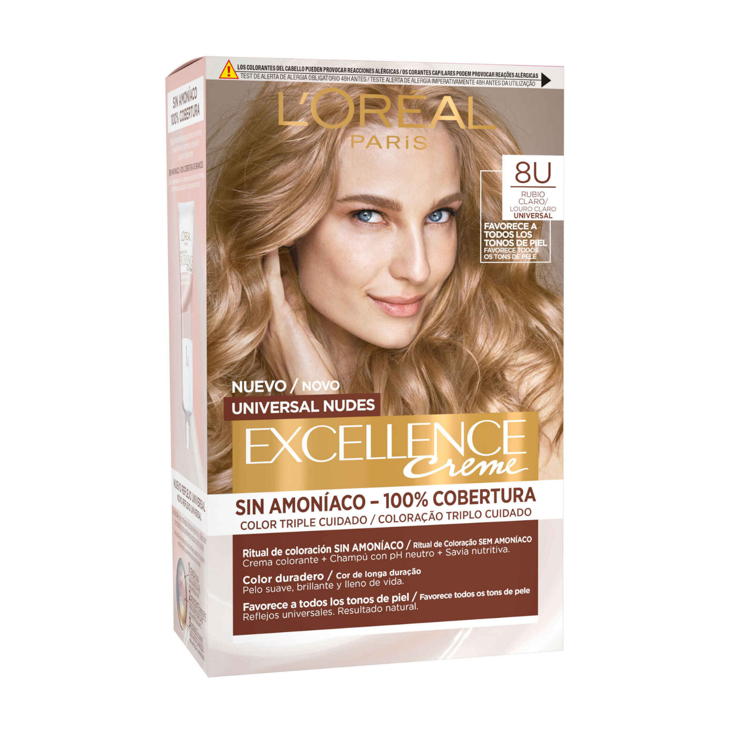 L'Oréal Excellence Creme Coloração Permanente Louro Claro 8U 192 ml