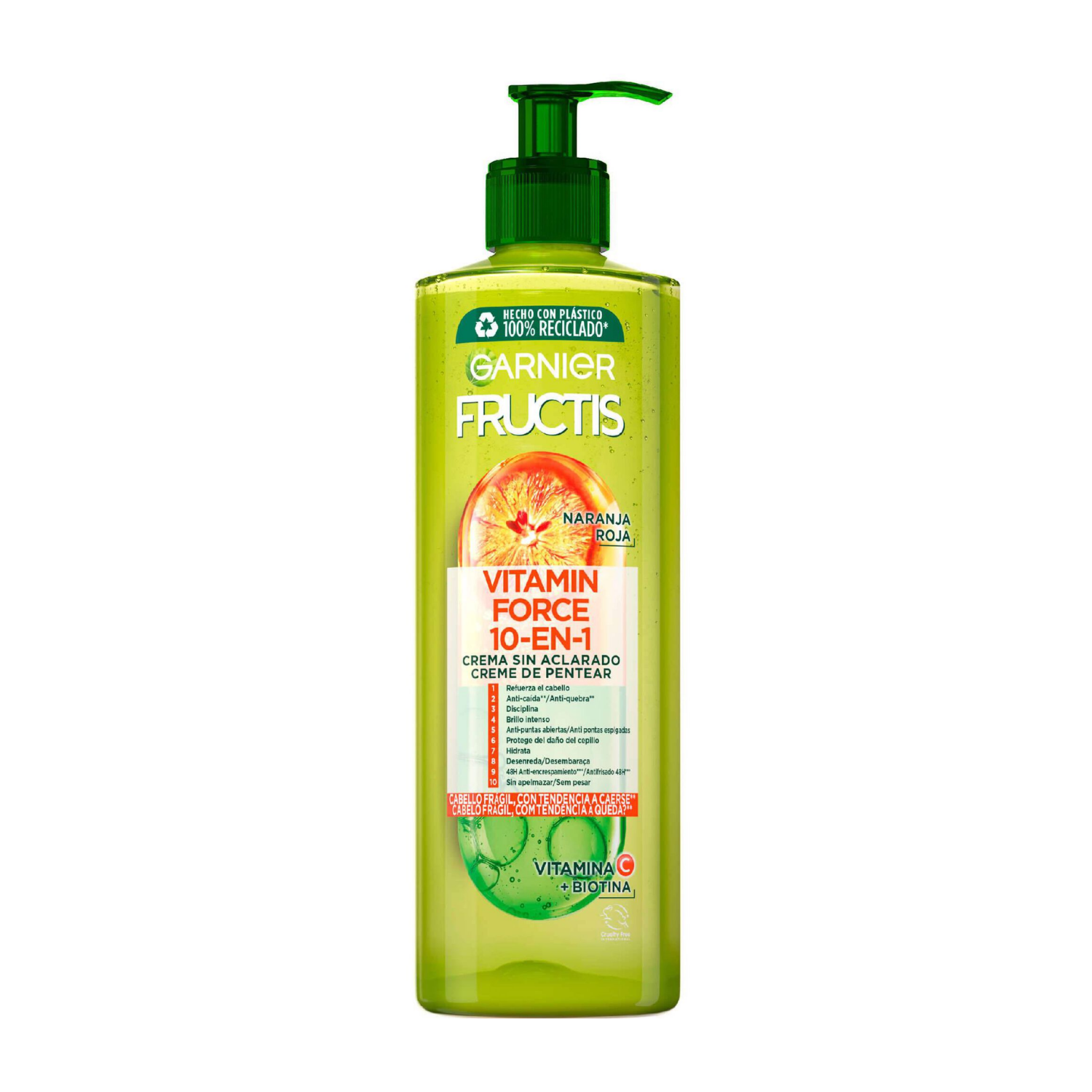 Garnier Fructis Creme de Pentear Biotina 10 em 1 400 ml