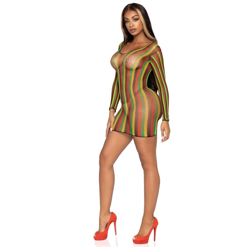 Leg Avenue Rasta Mini Vestido Tamanho Único