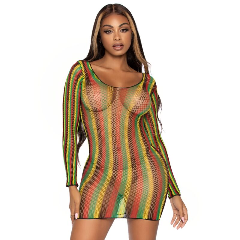 Leg Avenue Rasta Mini Vestido Tamanho Único