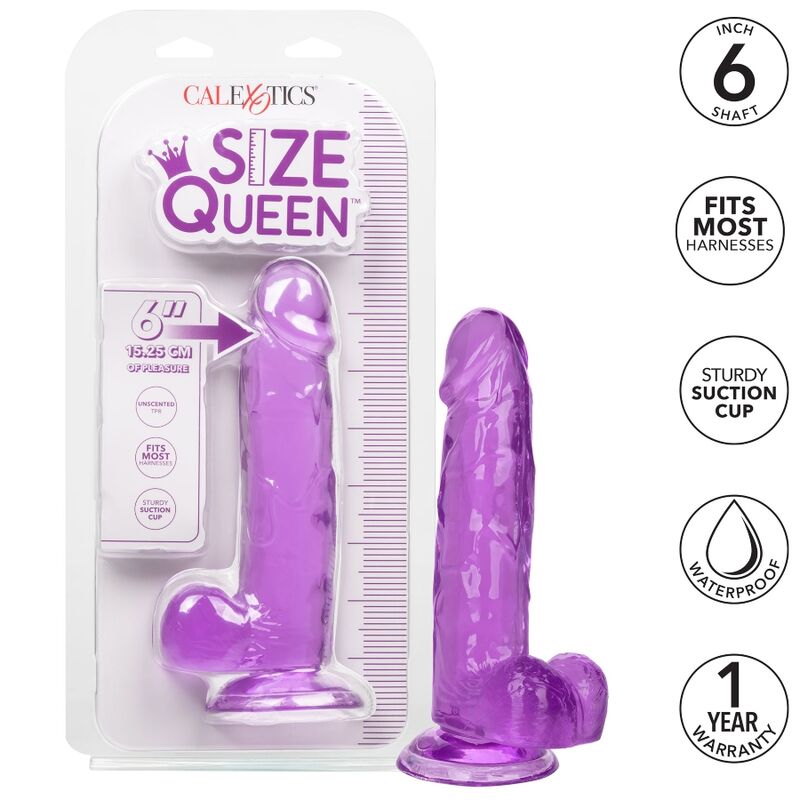 Calexotics Dildo Queen Tamanho Roxo 15.3 Cm