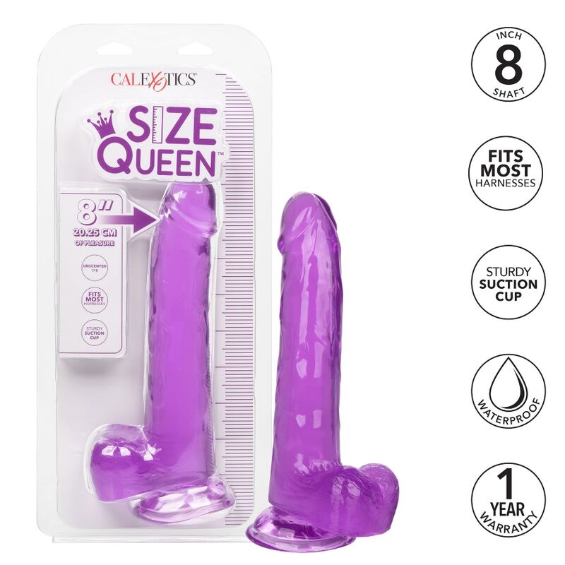 Calexotics Dildo Queen Tamanho Roxo 20.3 Cm