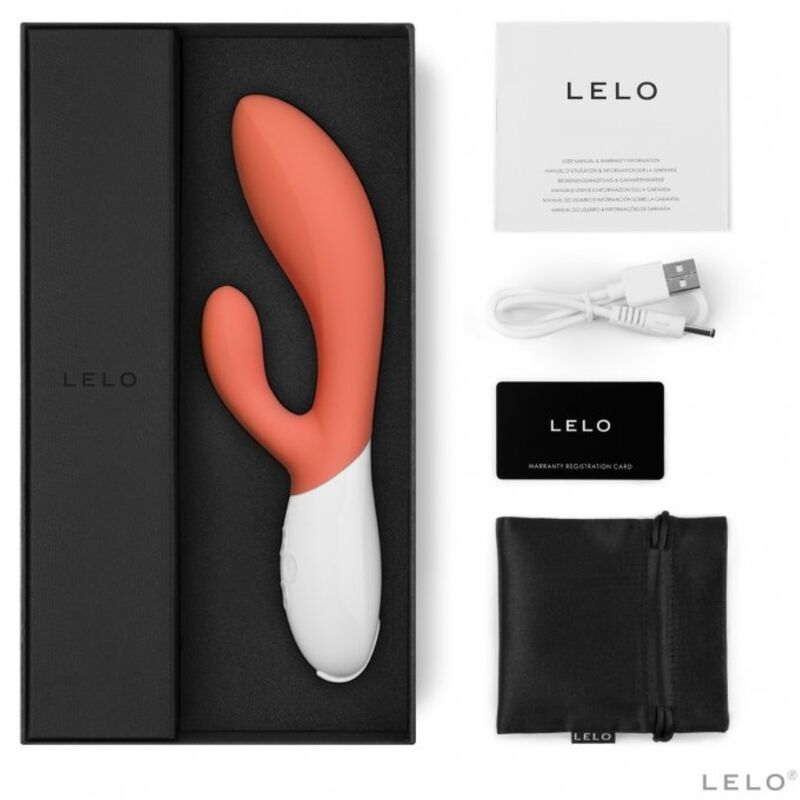 Lelo Ina 3 Vibrador de Coelho Coral de Luxo