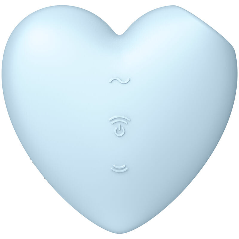 Satisfyer Cutie Heart Estimulador de Pulso e Vibrador de Ar Azul