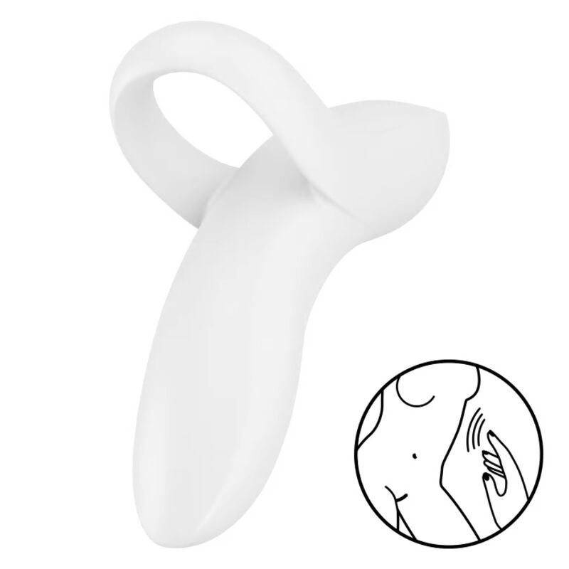 Satisfyer Vibrador de Dedo Bold Lover Branco