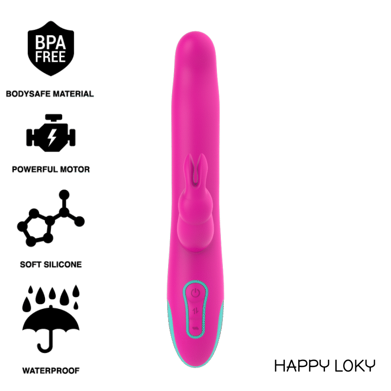 Happy Loky Pluto Coelho Vibrador e Rotador Relógio Com Tecnologia Sem Fio Compatível