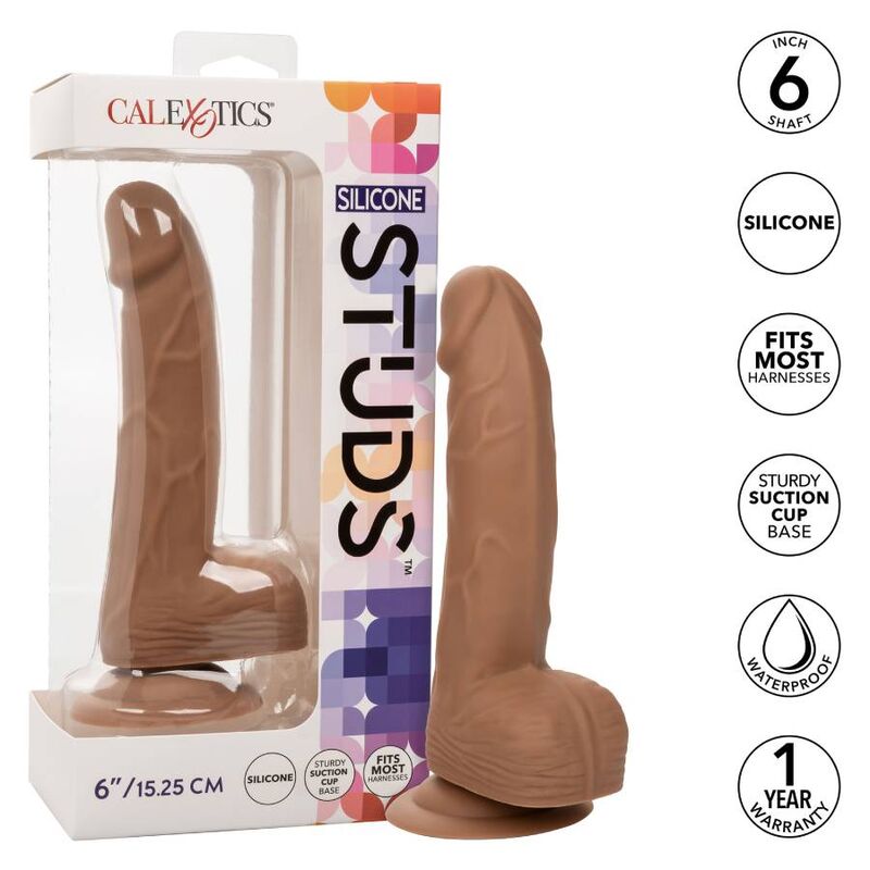 Calexotics Pregos de Silicone 15.24 Cm Castanho