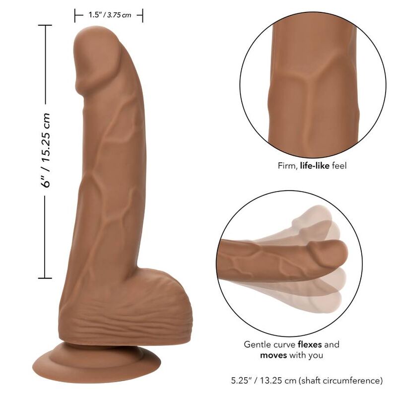 Calexotics Pregos de Silicone 15.24 Cm Castanho
