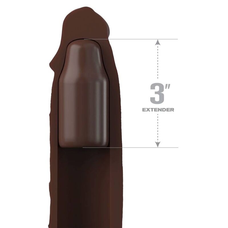 Fantasy X- Tensions Pipedreams Sleeve 22,86 Cm + 7,62 Cm Plug Brown
