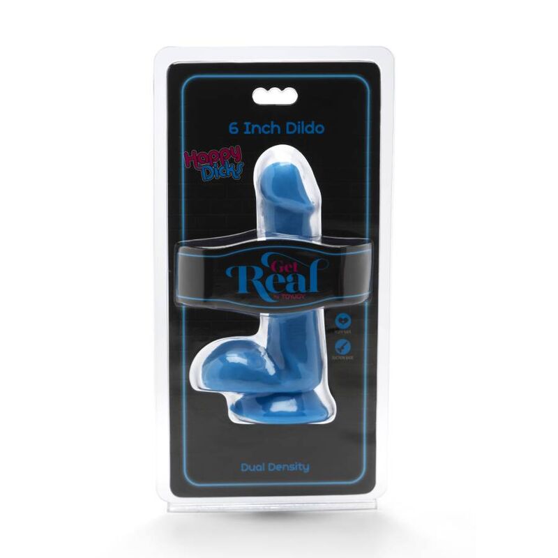 Get Real Happy Dicks Dildo 12 Cm Bolas Azuis
