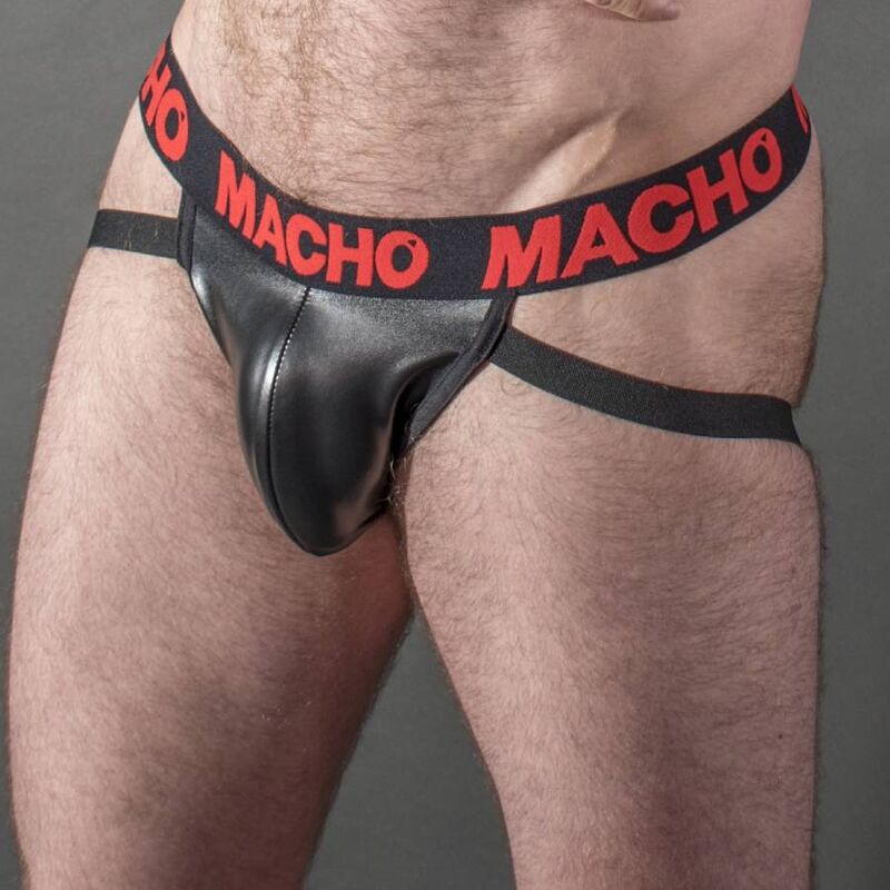 Macho Mx25rc Jock Couro Vermelho Xl