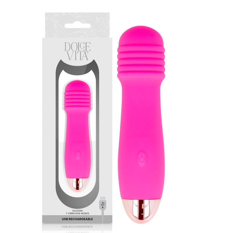 Dolce Vita Vibrador Recarregável de Três Velocidades Pink 7