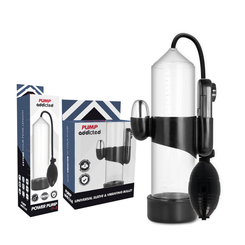 Pump Addicted Vibrador Transparente Rx3