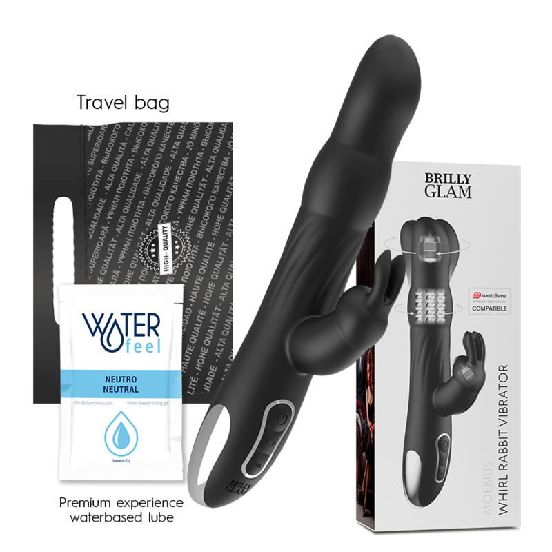 Brilly Glam Vibrador e Rotador  Moebius Coelho Compatível Com A Tecnologia Watchme Wireless