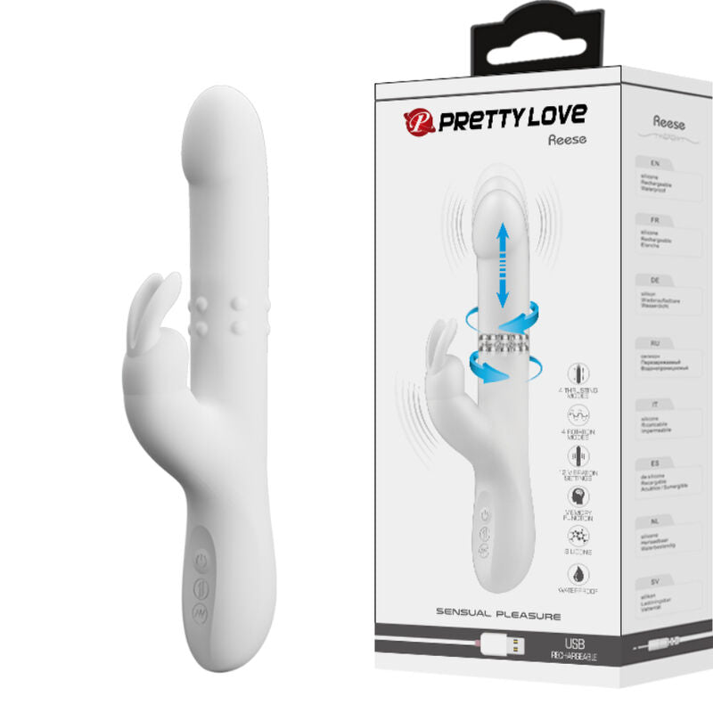 Pretty Love Vibrador Reese Com Rotao de Prata