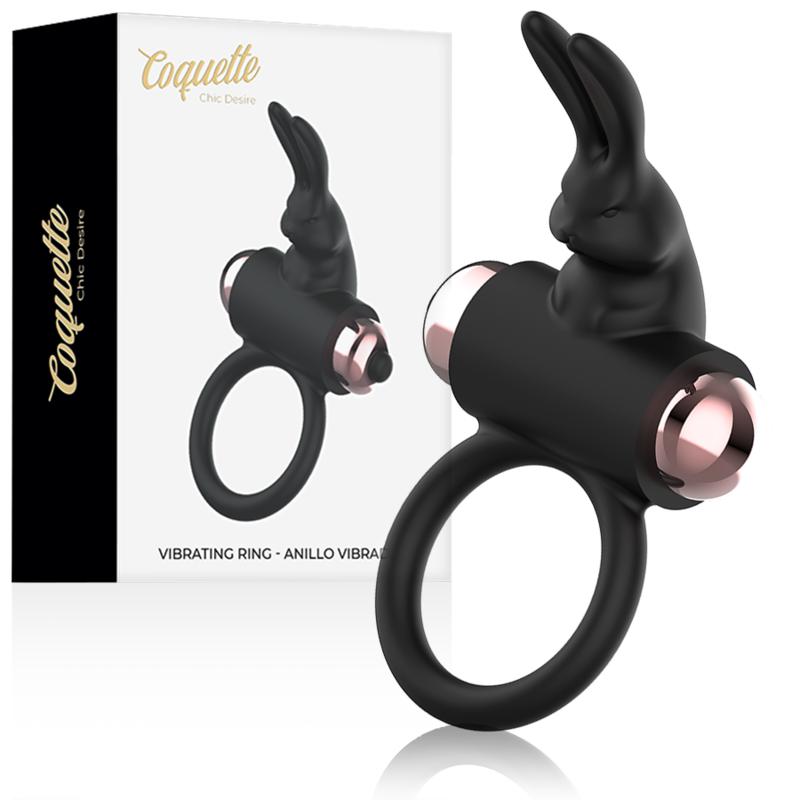 Coquette Chic Desire Anel Com Vibrador Preto/ Ouro