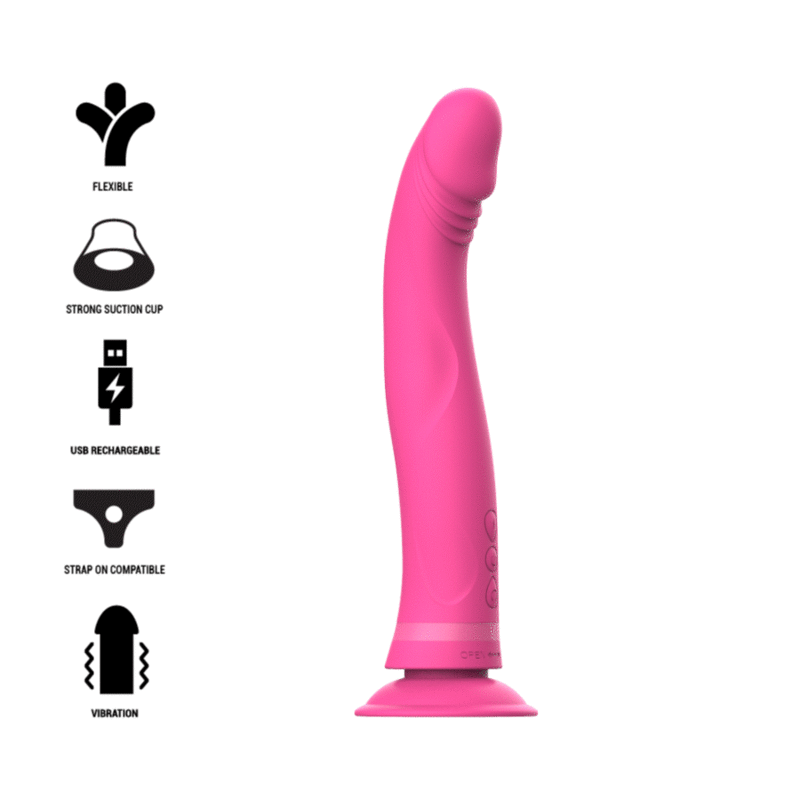 Intense Michelangelo Rosa Vibrador de Silicone Dildo