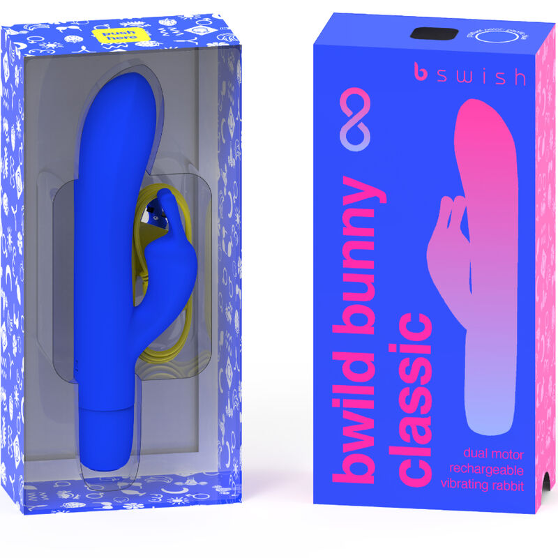 B Swish Bwild Bunny Infinite Classic Recarregvel Vibrador Azul Silicone