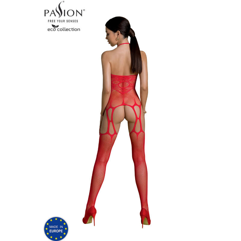 Passion Coleo Eco Bodystocking Eco Bs002 Vermelho