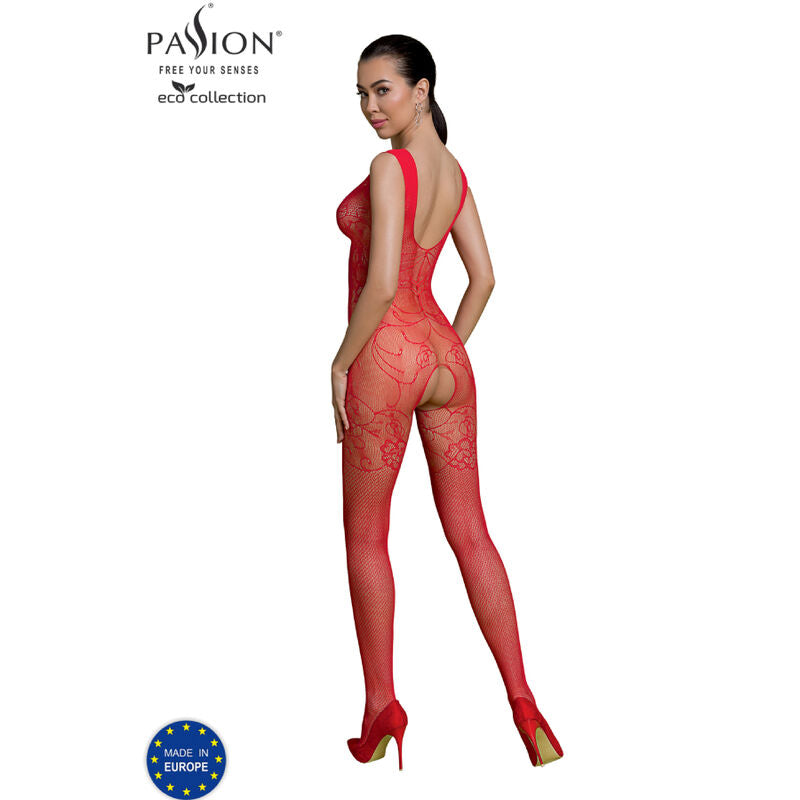 Passion Coleo Eco Bodystocking Eco Bs012 Vermelho