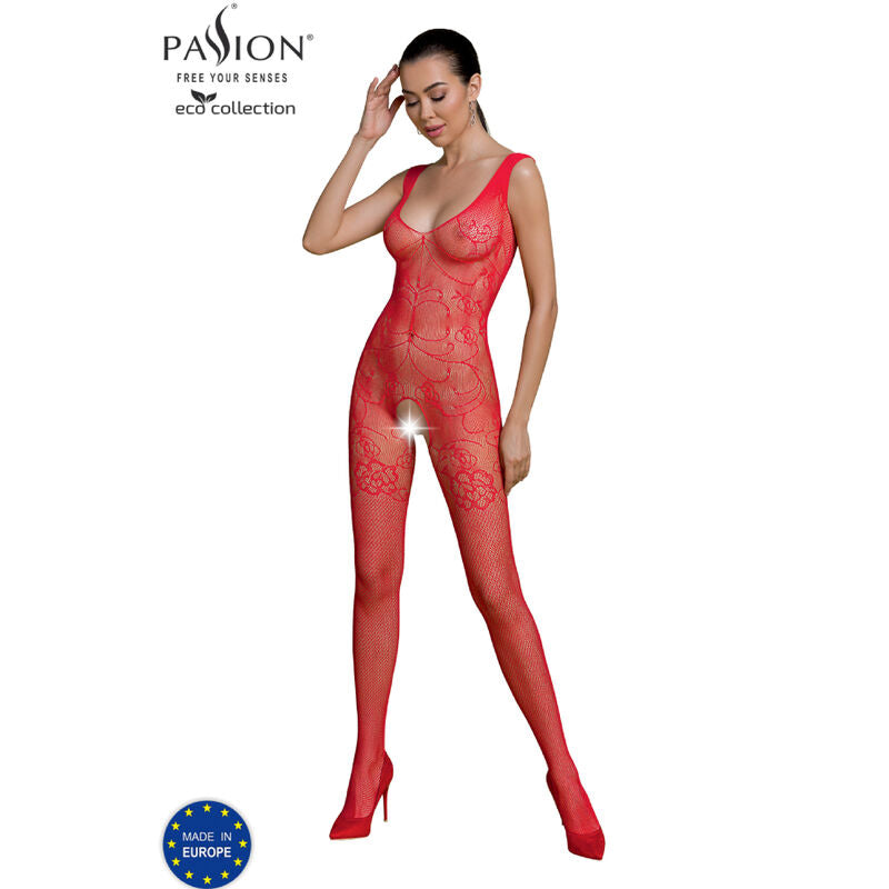 Passion Coleo Eco Bodystocking Eco Bs012 Vermelho