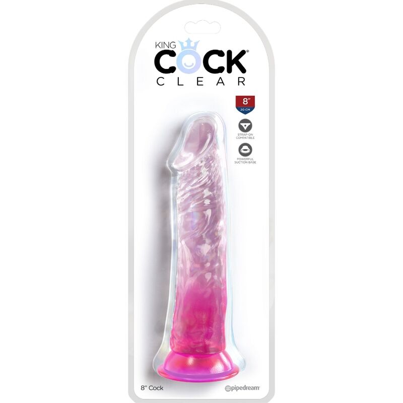 King Cock Clear Pênis Realístico 19.7 Cm Rosa