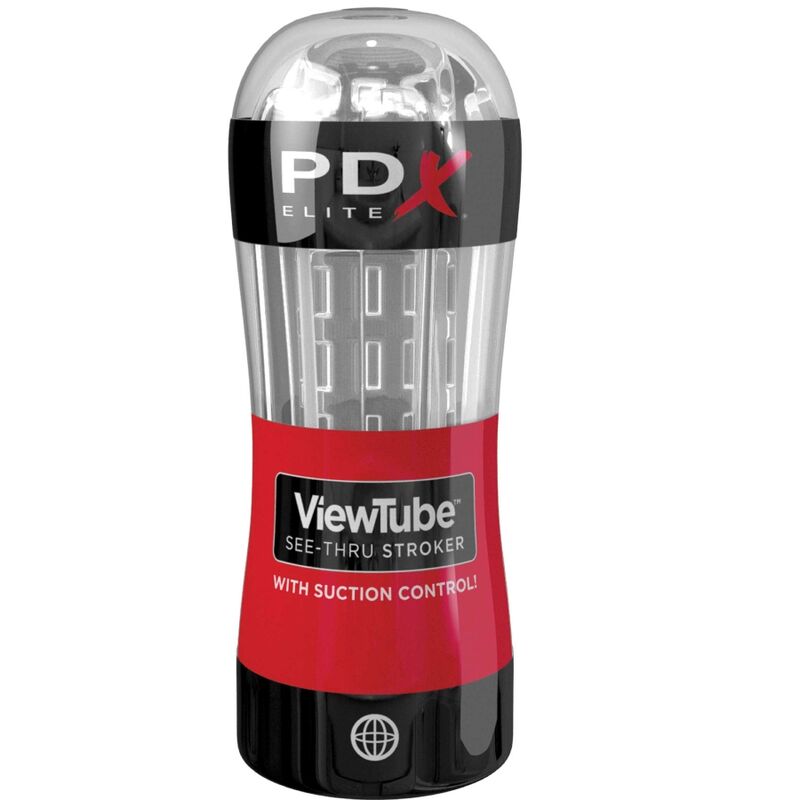 Pdx Elite Stroker Viewtube Control Suco Transparente