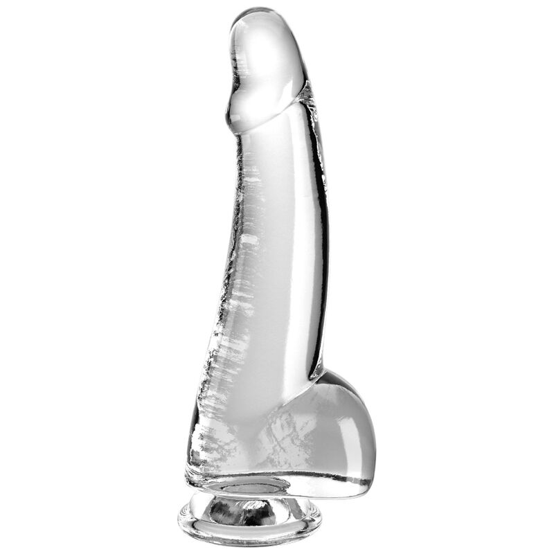 King Cock Clear Dildo Com Testículos 15.2 Cm Transparente