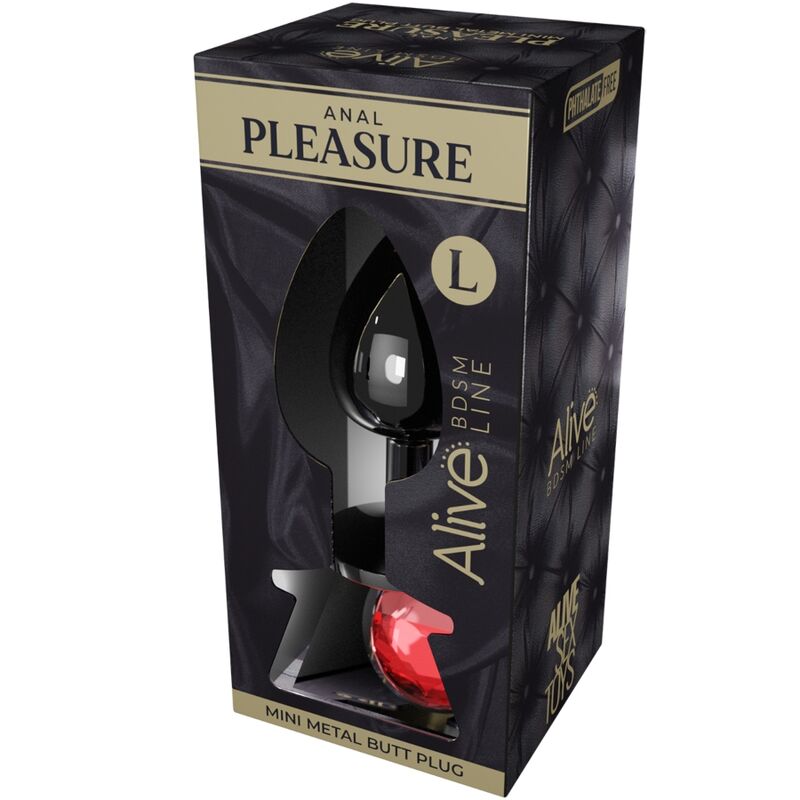 Alive Mini Plug Prazer Anal Metal Vermelho Tamanho L