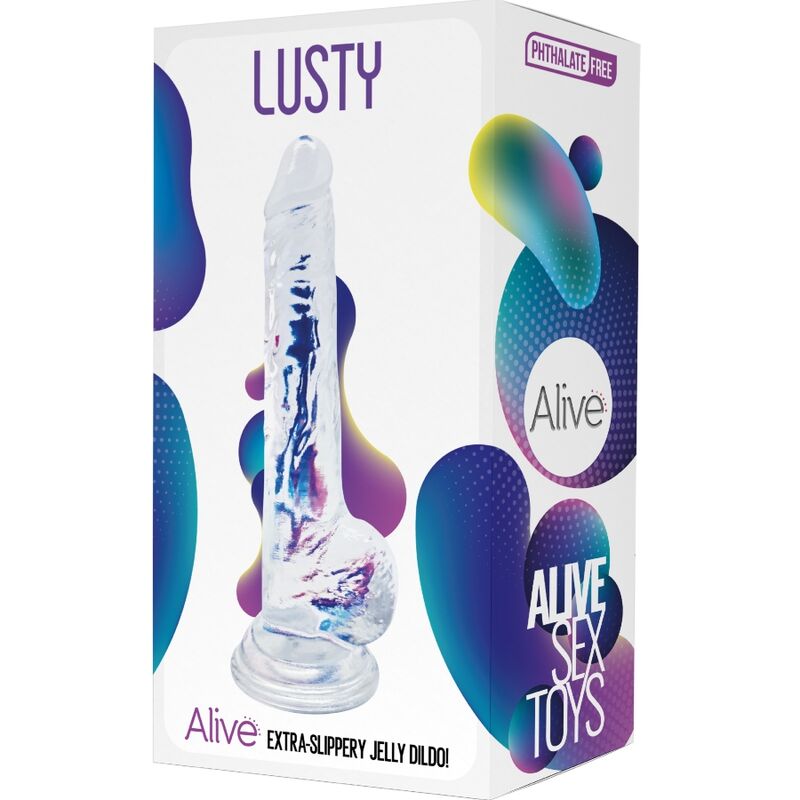 Alive Lusty Realistic Pênis Transparente 18 Cm
