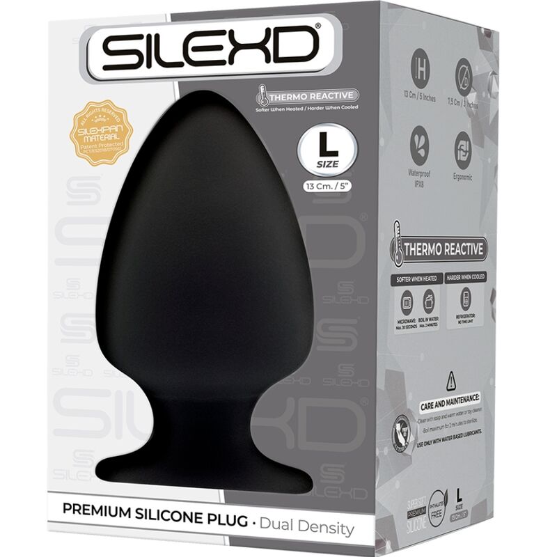 Silexd Modelo 1 Plug Anal Premium Silexpan Silicone Premium Termoreativo Tamanho L