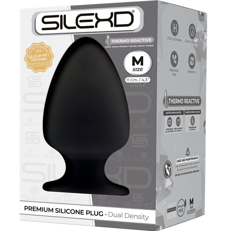 Silexd Modelo 1 Plug Anal Premium Silexpan Silicone Premium Termoreativo Tamanho M