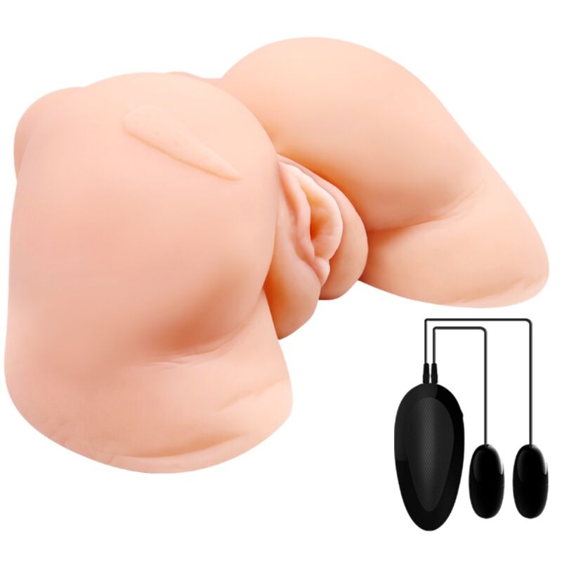 Crazy Bull Vagina e Nus Com Malha Realística Com Vibrao