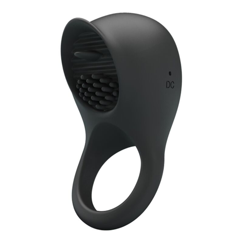 Pretty Love Anel para Pénis Vibrante Com Língua Preta