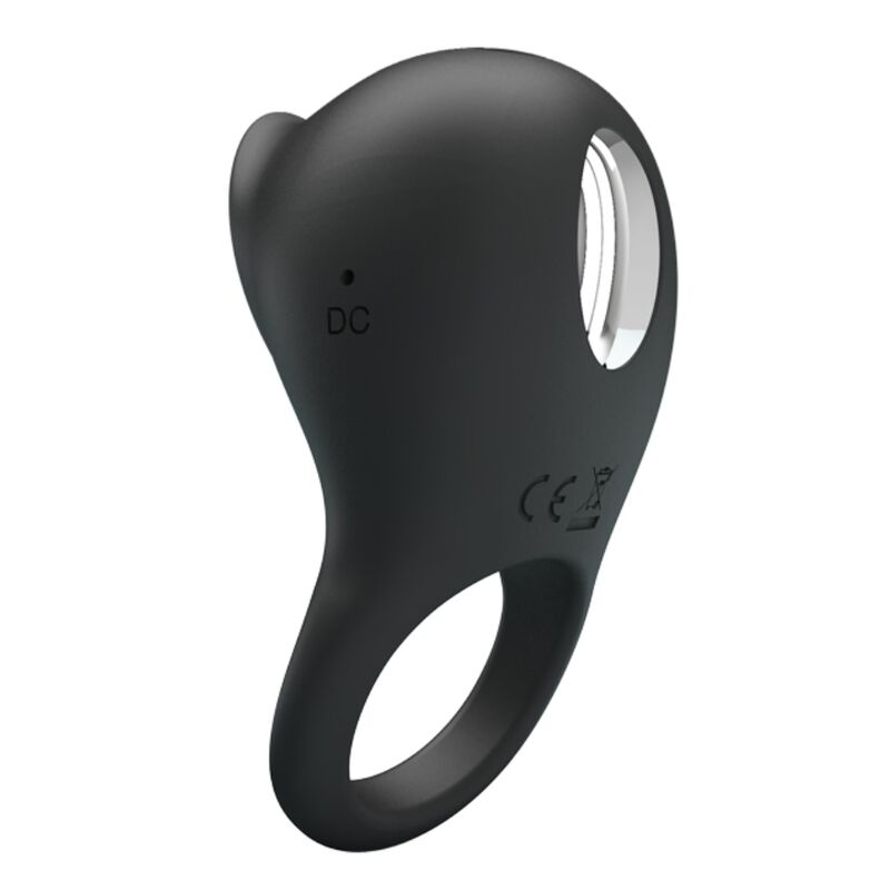Pretty Love Anel para Pénis Vibrante Com Língua Preta