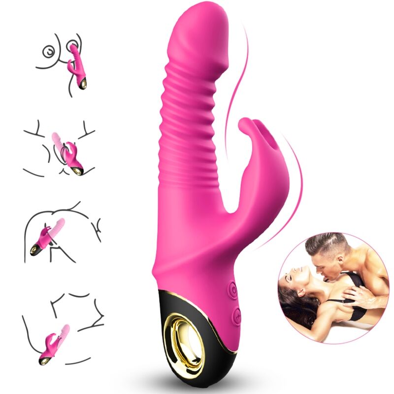 Armony Zing Dildo Vibrador Coelho Fúcsia