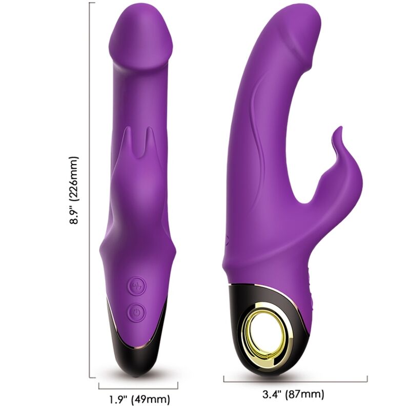 Armony Meteror Dildo Vibrador Coelho Rotator Roxo