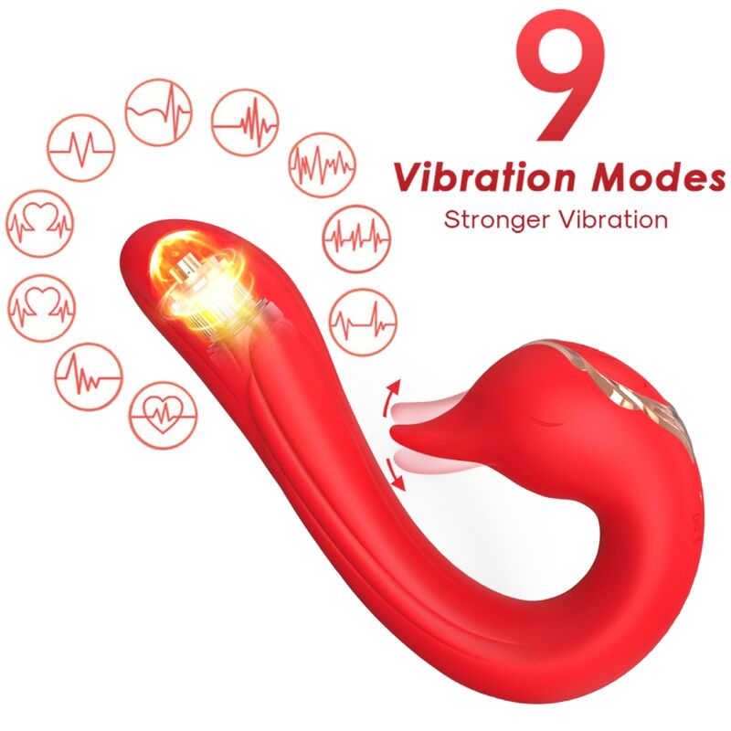 Armony Vibrador Delfin Multiposição e Efeito de Calor Vermelho