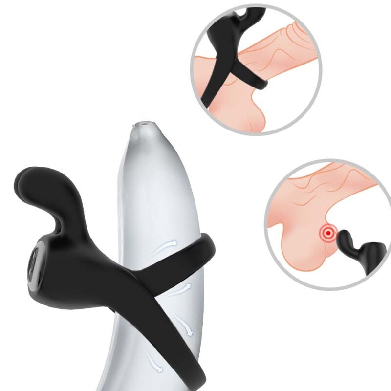 Armony Anel Vibrador Coelho Preto