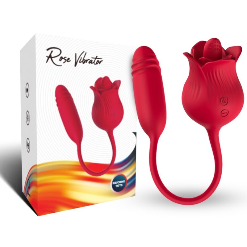 Armony Roselip Licking Vibrando Clitório e Vibrador Vermelho