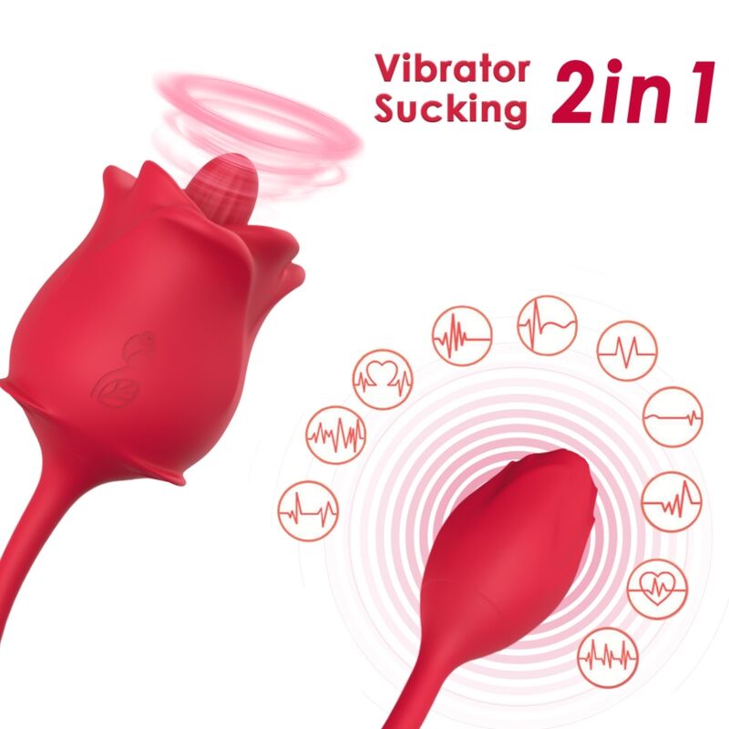 Armony Estimulador e Vibrador Rosa Cola Vermelho
