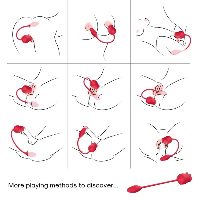 Armony Estimulador e Vibrador Rosa Cola Vermelho