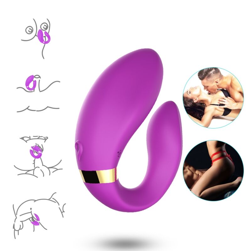Armony Vibrador Crescente para Casais Com Controle Remoto Roxo