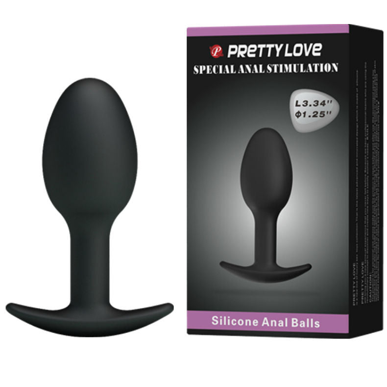 Pretty Love -Plug Anal de Silicone 6.5 cm Preto
