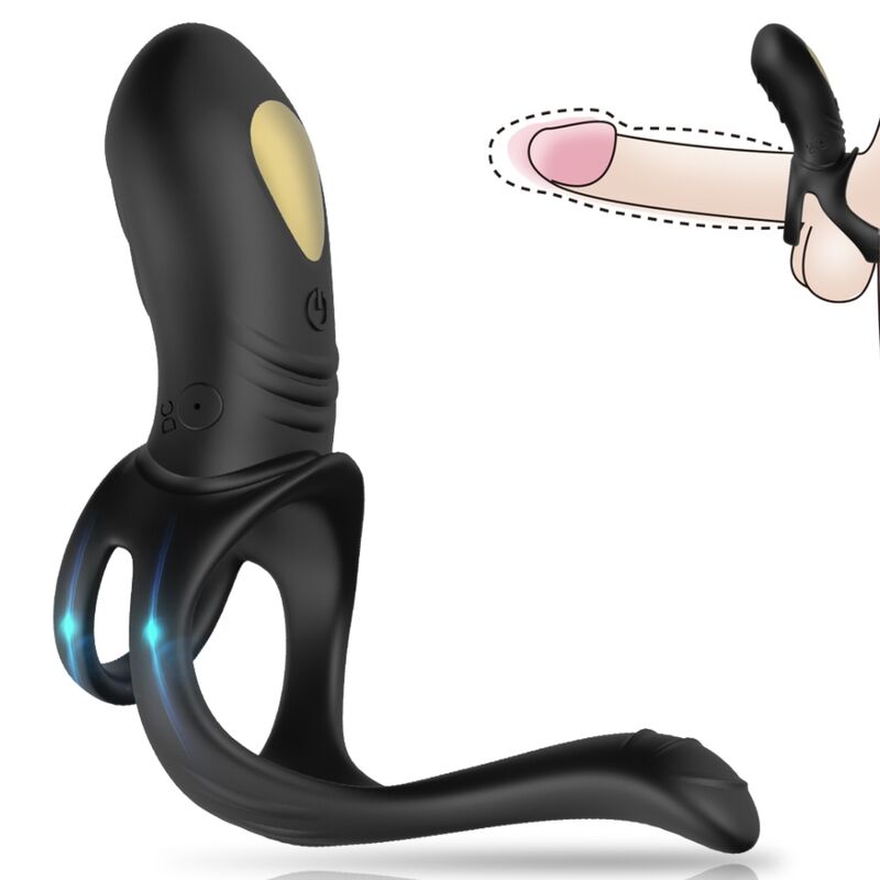 Armony Joy Jumper Ring Vibrador para Casais e Plug Anal Preto