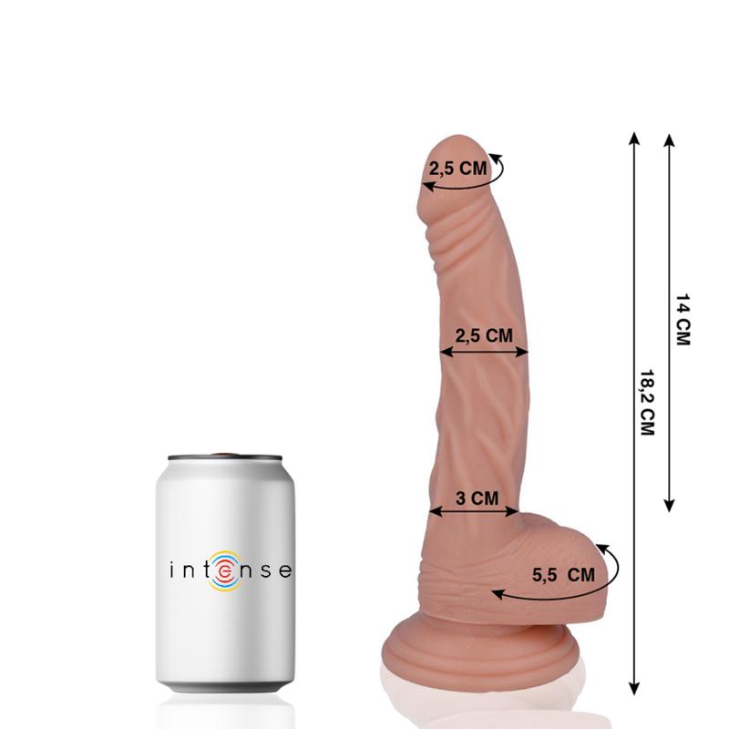 Mr Intense 12 Realistic Penis 18.2 Cm -o- 2.5 Cm